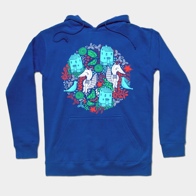 Christmas Foxes Hoodie by annapaff